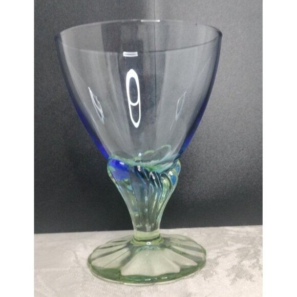 Bormioli Rocco Bahia Blue Green Water Goblet Glassware - Picture 16 of 16